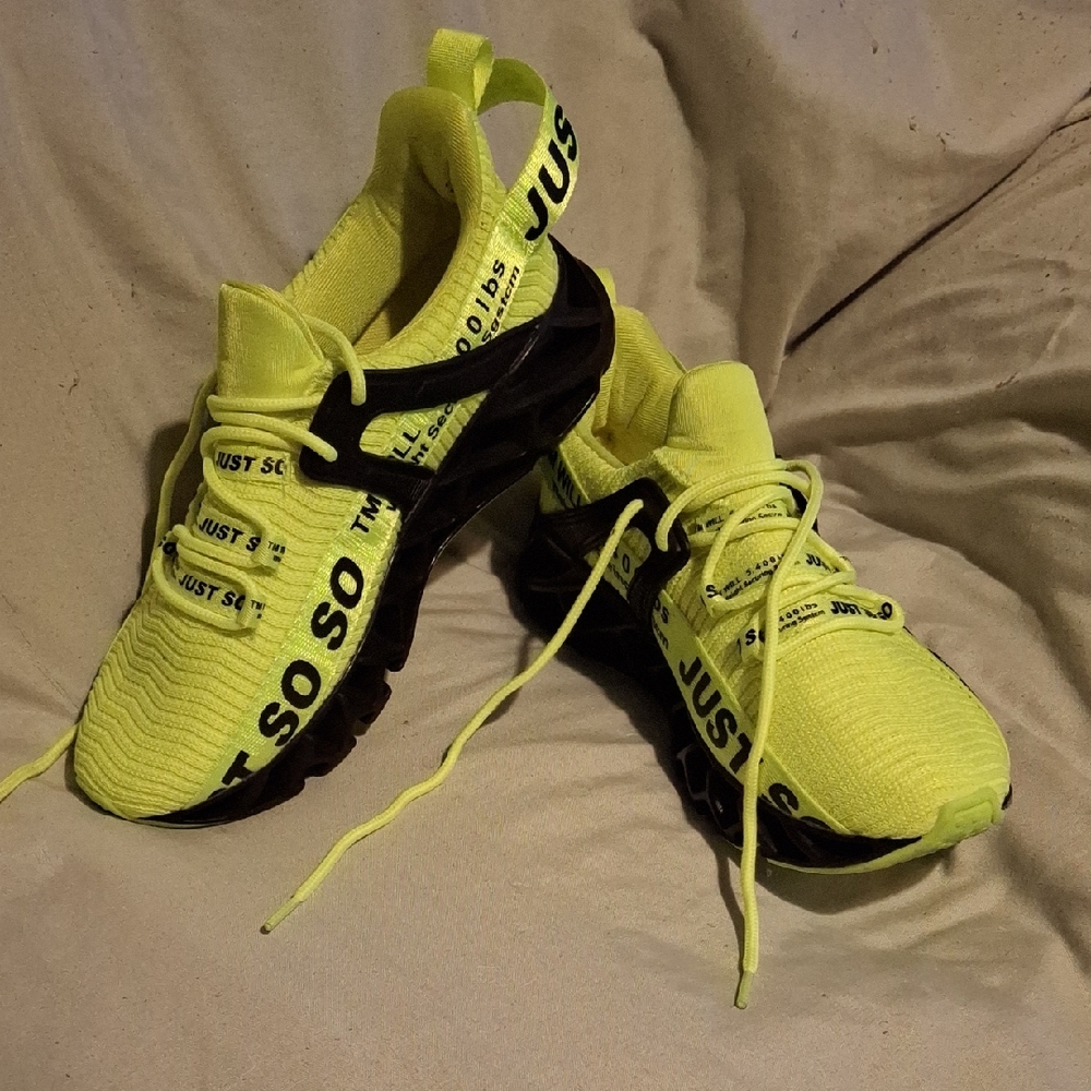 Kids Shoes - Neon Yellow and Black